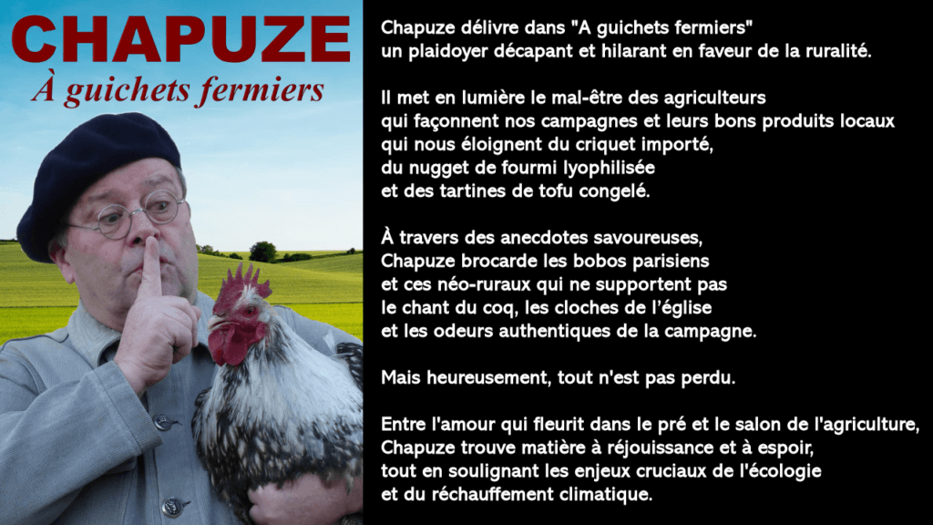 Chapuze spectacle : à guichet fermier